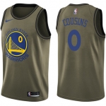 Men's Nike Golden StateWarriors #0 DeMarcus Cousins Green NBA Swingman Salute to Service Jersey