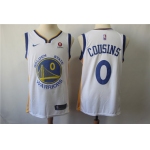 Men's Nike Golden StateWarriors #0 DeMarcus Cousins White Nike Swingman Jersey