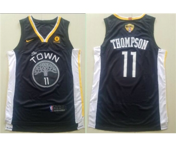 Nike Golden State Warriors #11 Klay Thompson Black City Edition 2018 NBA Finals Nike Swingman Jersey