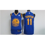 Nike Golden State Warriors #11 Klay Thompson Blue 2017-18 Stitched NBA Jersey