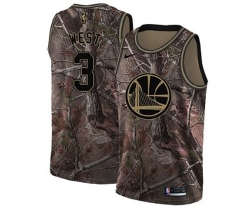 Nike Golden State Warriors #3 David West Camo NBA Swingman Realtree Collection Jersey