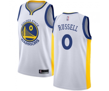 Nike Warriors #0 D'Angelo Russell White NBA Swingman Association Edition Jersey