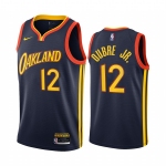 Nike Warriors #12 Kelly Oubre Jr Navy NBA Swingman 2020-21 City Edition Jersey