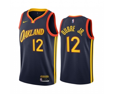 Nike Warriors #12 Kelly Oubre Jr Navy NBA Swingman 2020-21 City Edition Jersey