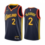 Nike Warriors #2 Nico Mannion Navy NBA Swingman 2020-21 City Edition Jersey