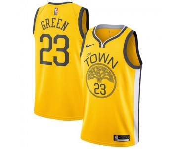 Nike Warriors #23 Draymond Green Gold NBA Swingman Earned Edition Jersey