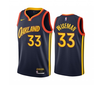 Nike Warriors #33 James Wiseman Navy NBA Swingman 2020-21 City Edition Jersey