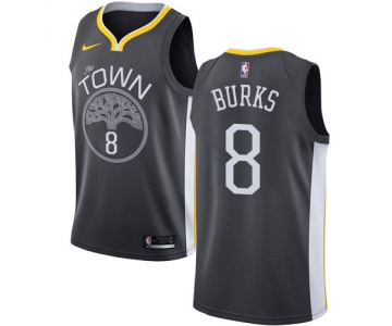 Nike Warriors #8 Alec Burks Black NBA Swingman Statement Edition Jersey