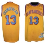 San Francisco Warriors #13 Wilt Chamberlain ABA Hardwood Classic Swingman Yellow Jersey