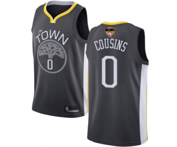 Warriors #0 DeMarcus Cousins Black 2019 Finals Bound Basketball Swingman Statement Edition Jersey