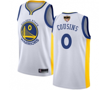 Warriors #0 DeMarcus Cousins White 2019 Finals Bound Basketball Swingman Association Edition Jersey