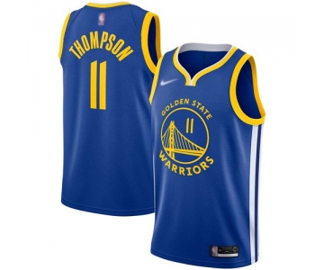 Warriors #11 Klay Thompson Blue Basketball Swingman Icon Edition 2019-2020 Jersey