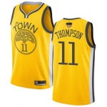 Warriors #11 Klay Thompson Gold 2019 Finals Bound Basketball Swingman Earned Edition Jersey