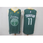 Warriors 11 Klay Thompson Green Nike Authentic Jersey