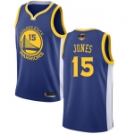 Warriors #15 Damian Jones Blue 2019 Finals Bound Basketball Swingman Icon Edition Jersey