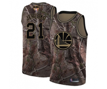 Warriors #21 Jonas Jerebko Camo 2019 Finals Bound Basketball Swingman Realtree Collection Jersey