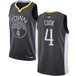 Warriors #4 Quinn Cook Black 2019 Finals Bound Basketball Swingman Statement Edition Jersey