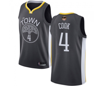 Warriors #4 Quinn Cook Black 2019 Finals Bound Basketball Swingman Statement Edition Jersey