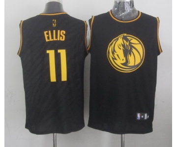 Dallas Mavericks #11 Monta Ellis Revolution 30 Swingman 2014 Black With Gold Jersey