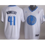 Dallas Mavericks #41 Dirk Nowitzki Revolution 30 Swingman 2013 Christmas Day White Jersey