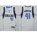 Dallas Mavericks #41 Dirk Nowitzki Revolution 30 Swingman 2014 New White Jersey