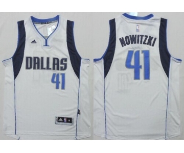 Dallas Mavericks #41 Dirk Nowitzki Revolution 30 Swingman 2014 New White Jersey