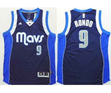 Dallas Mavericks #9 Rajon Rondo Revolution 30 Swingman 2014 New Navy Blue Jersey