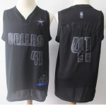 Mavericks #41 Dirk Nowitzki Black Basketball MVP Swingman Jersey