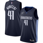 Mavericks #41 Dirk Nowitzki Navy Basketball Swingman Statement Edition 2019-2020 Jersey