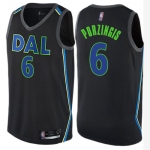 Mavericks #6 Kristaps Porzingis Black Basketball Swingman City Edition Jersey