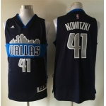 Men's Dallas Mavericks #41 Dirk Nowitzki Revolution 30 Swingman The City Navy Blue Jersey