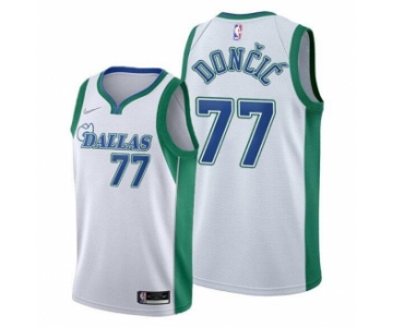 Men's Dallas Mavericks #77 Luka Doncic 2021-22 White City Edition Stitched Jersey