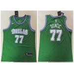 Men's Dallas Mavericks 77 Luka Doncic Green Nike Swingman Jersey