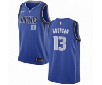 Mens Nike Dallas Mavericks 13 Jalen Brunson Swingman Royal Blue Road NBA Jersey Icon Edition