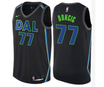 Nike Dallas Mavericks #77 Luka Doncic Black NBA Swingman City Edition Jersey