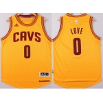 Cleveland Cavaliers #0 Kevin Love Revolution 30 Swingman 2014 New Yellow Jersey