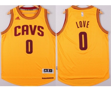 Cleveland Cavaliers #0 Kevin Love Revolution 30 Swingman 2014 New Yellow Jersey