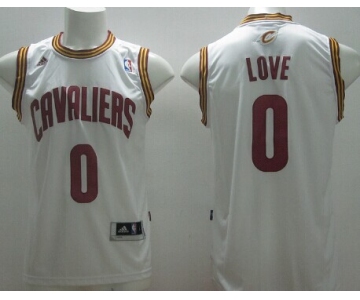 Cleveland Cavaliers #0 Kevin Love Revolution 30 Swingman White Jersey