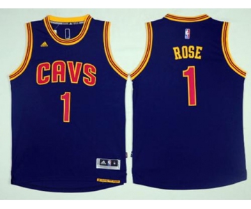Cleveland Cavaliers #1 Derrick Rose Navy Blue Alternate Stitched NBA Jersey