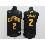 Cleveland Cavaliers #2 Kyrie Irving Revolution 30 Swingman Black With Gold Jersey