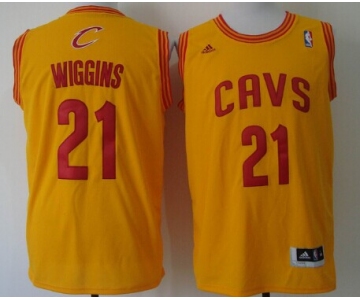 Cleveland Cavaliers #21 Andrew Wiggins Revolution 30 Swingman Yellow Jersey