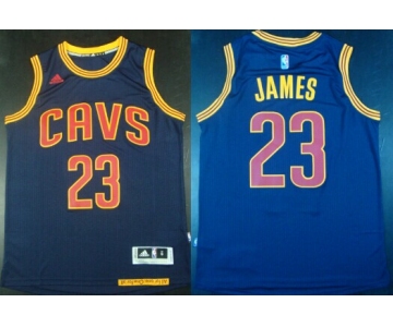 Cleveland Cavaliers #23 LeBron James Revolution 30 Swingman 2014 New Navy Blue Jersey