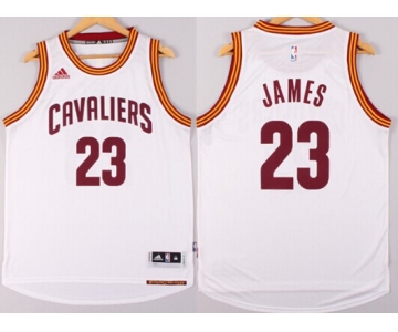 Cleveland Cavaliers #23 LeBron James Revolution 30 Swingman 2014 New White Jersey