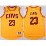 Cleveland Cavaliers #23 LeBron James Revolution 30 Swingman 2014 New Yellow Jersey