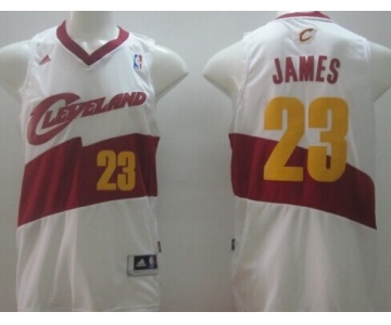 Cleveland Cavaliers #23 LeBron James Revolution 30 Swingman 2014 White Jersey