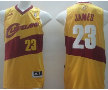 Cleveland Cavaliers #23 LeBron James Revolution 30 Swingman 2014 Yellow Jersey