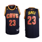 Cleveland Cavaliers #23 LeBron James Revolution 30 Swingman Navy Blue Jersey