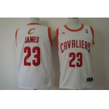 Cleveland Cavaliers #23 LeBron James Revolution 30 Swingman White Jersey