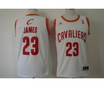 Cleveland Cavaliers #23 LeBron James Revolution 30 Swingman White Jersey