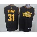 Cleveland Cavaliers #31 Shawn Marion Revolution 30 Swingman 2014 Black With Gold Jersey